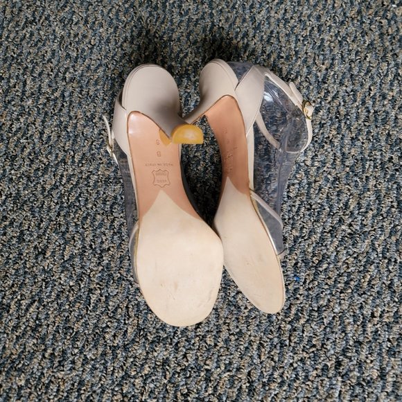 Stunning Donna Karan New York Neutral Strappy Sandals Size 8 - Picture 11 of 16